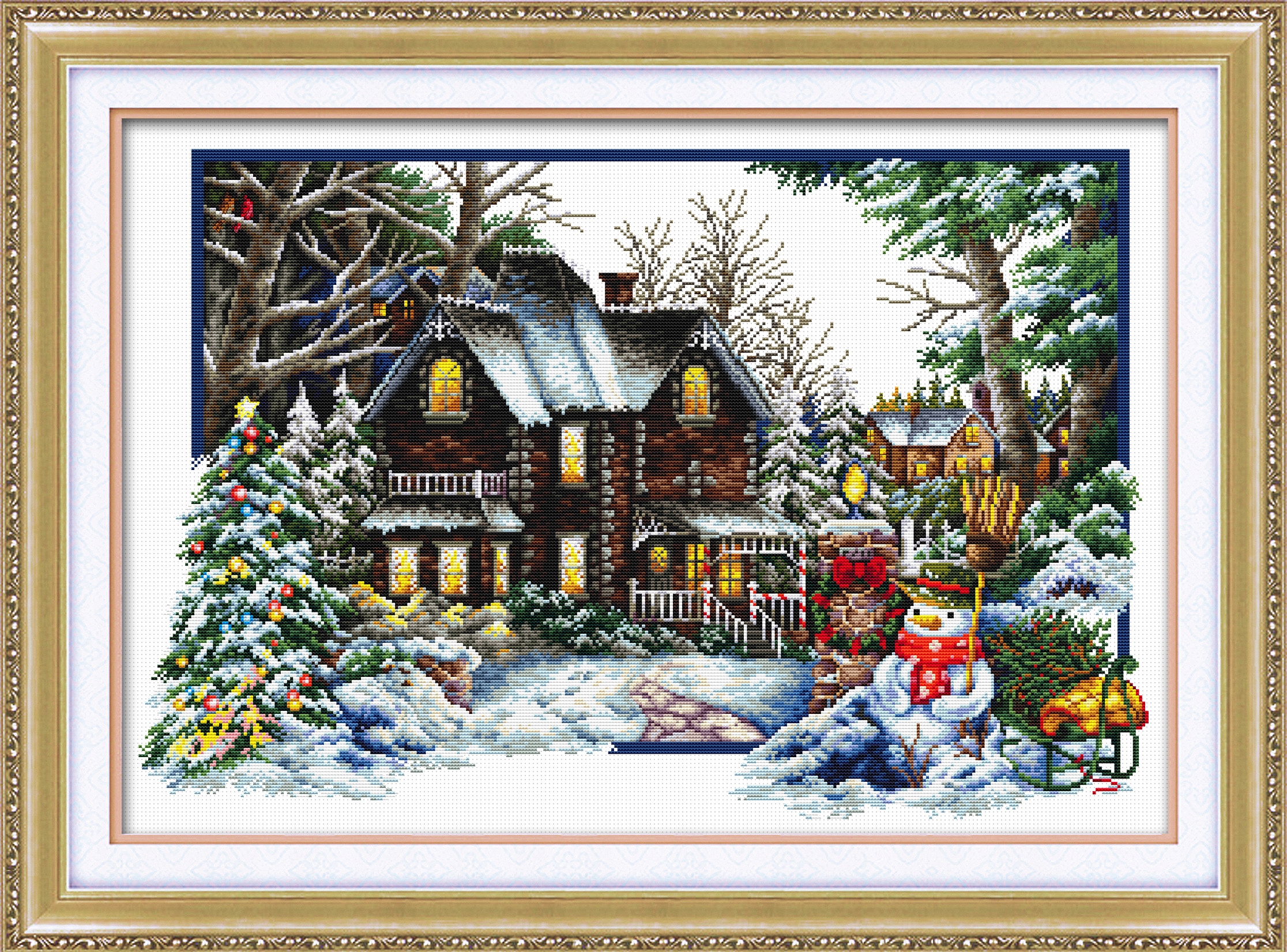 Křížková výšivka počítaná sada (kanva, mulina)