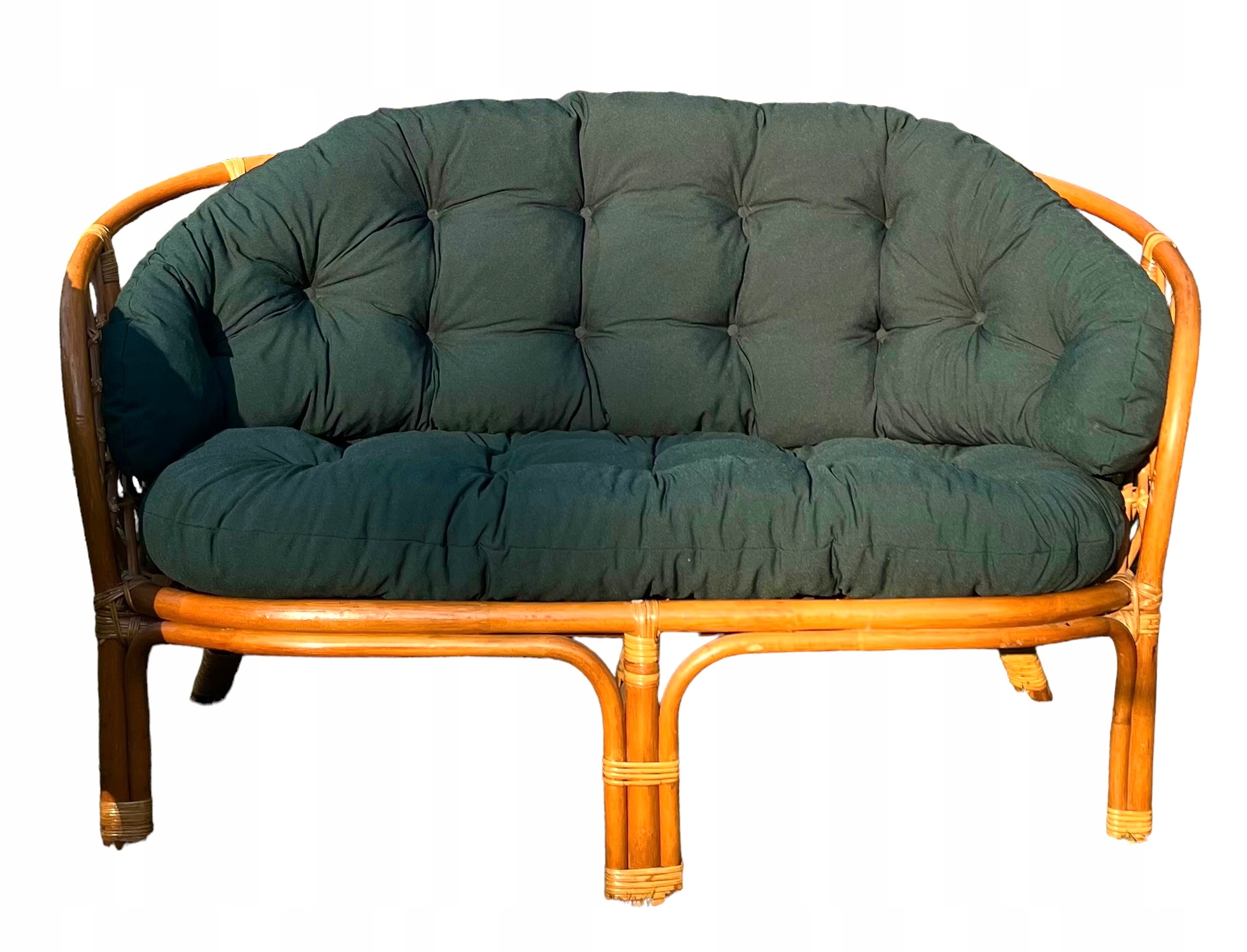 Polštáře Na Ratanový Nábytek Lahvově Zelená Barva Pohovka