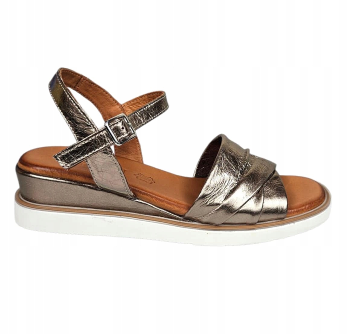 T.sokolski Dámské Sandály Na Nízkém Podpatku Ku 83-781 Zlaté vel.