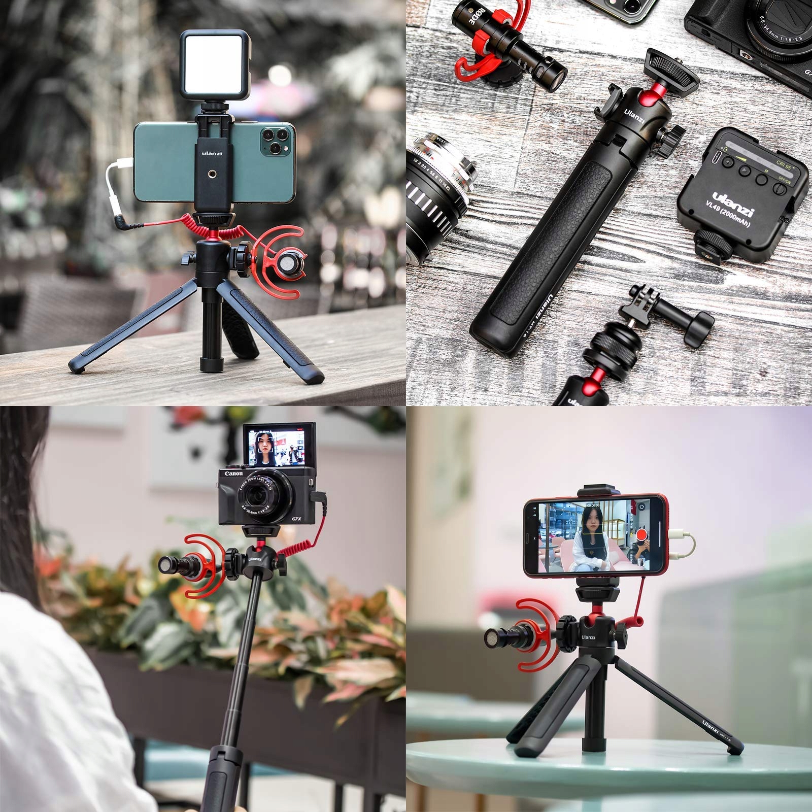 UURIG MT-16 Statyw Rozsuwany 4 Poziomy Mini Statyw 360° Metalowa Głowica — miniatura 5