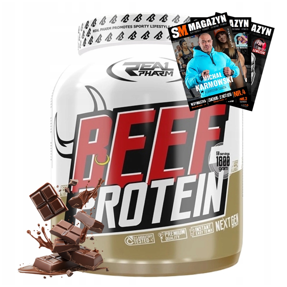 Real Pharm Beef Whey 1800 g Hovězí Protein Síla A Vytrvalost