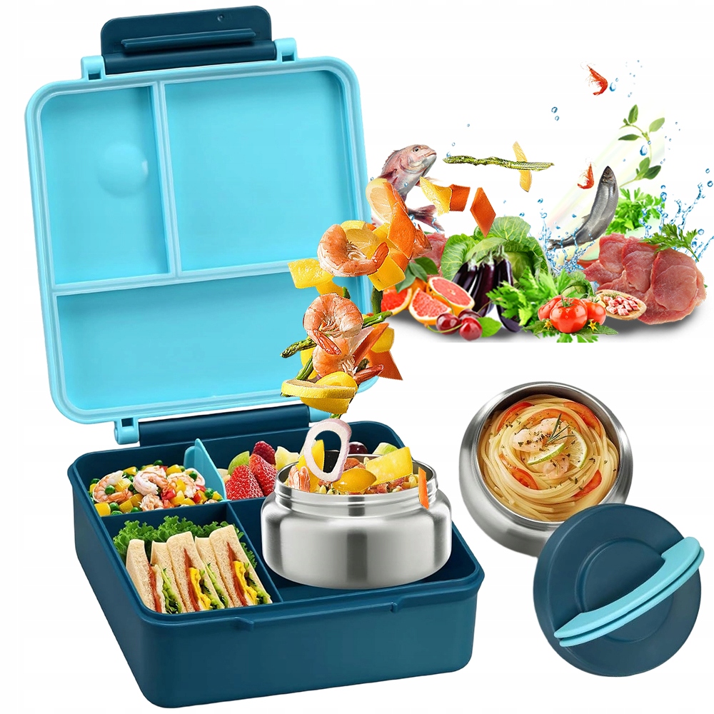 Sada Obědového Boxu Bento 1.6 S Termonádobou Na Teplé I Studené Jídlo