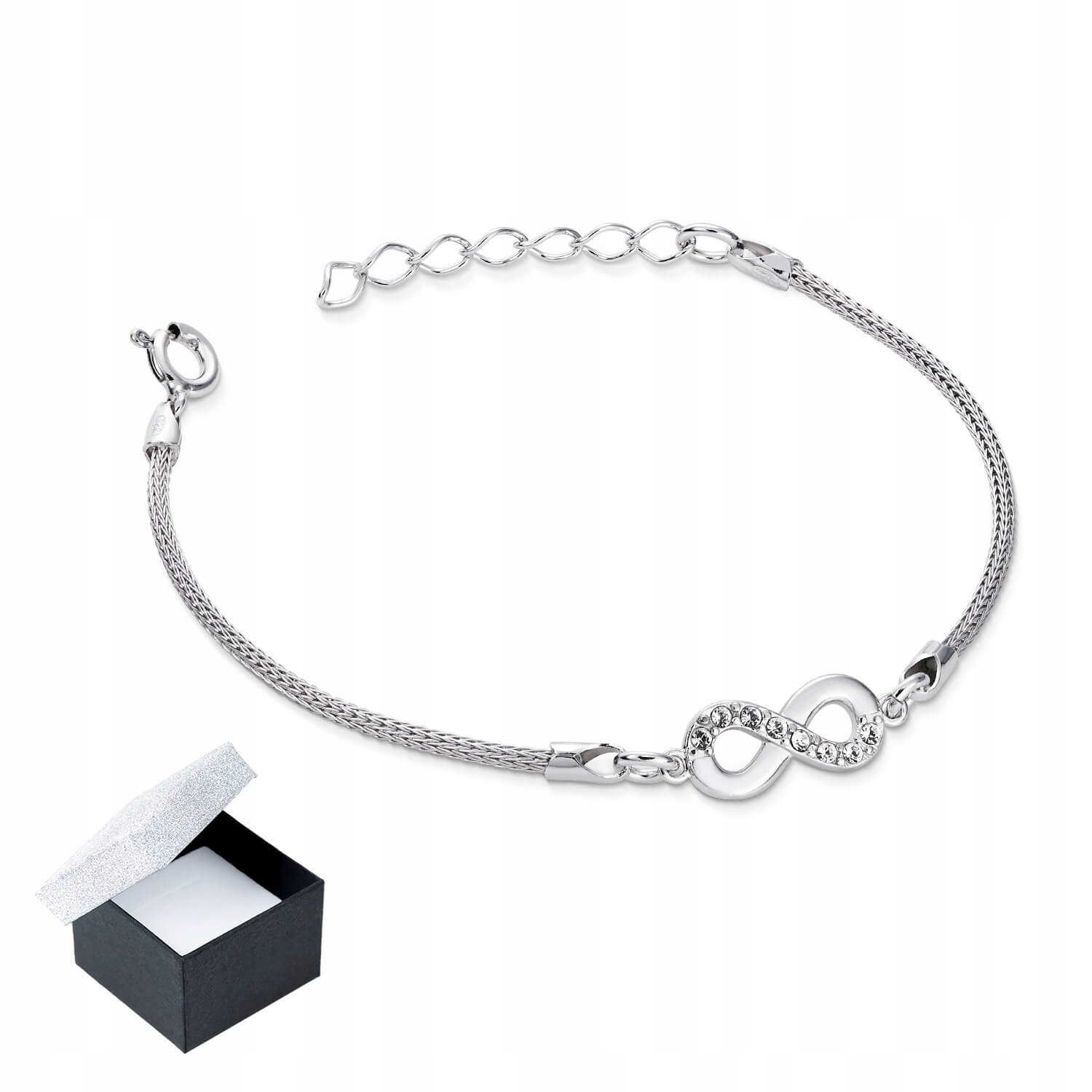 

Srebrna bransoletka Infinity 925