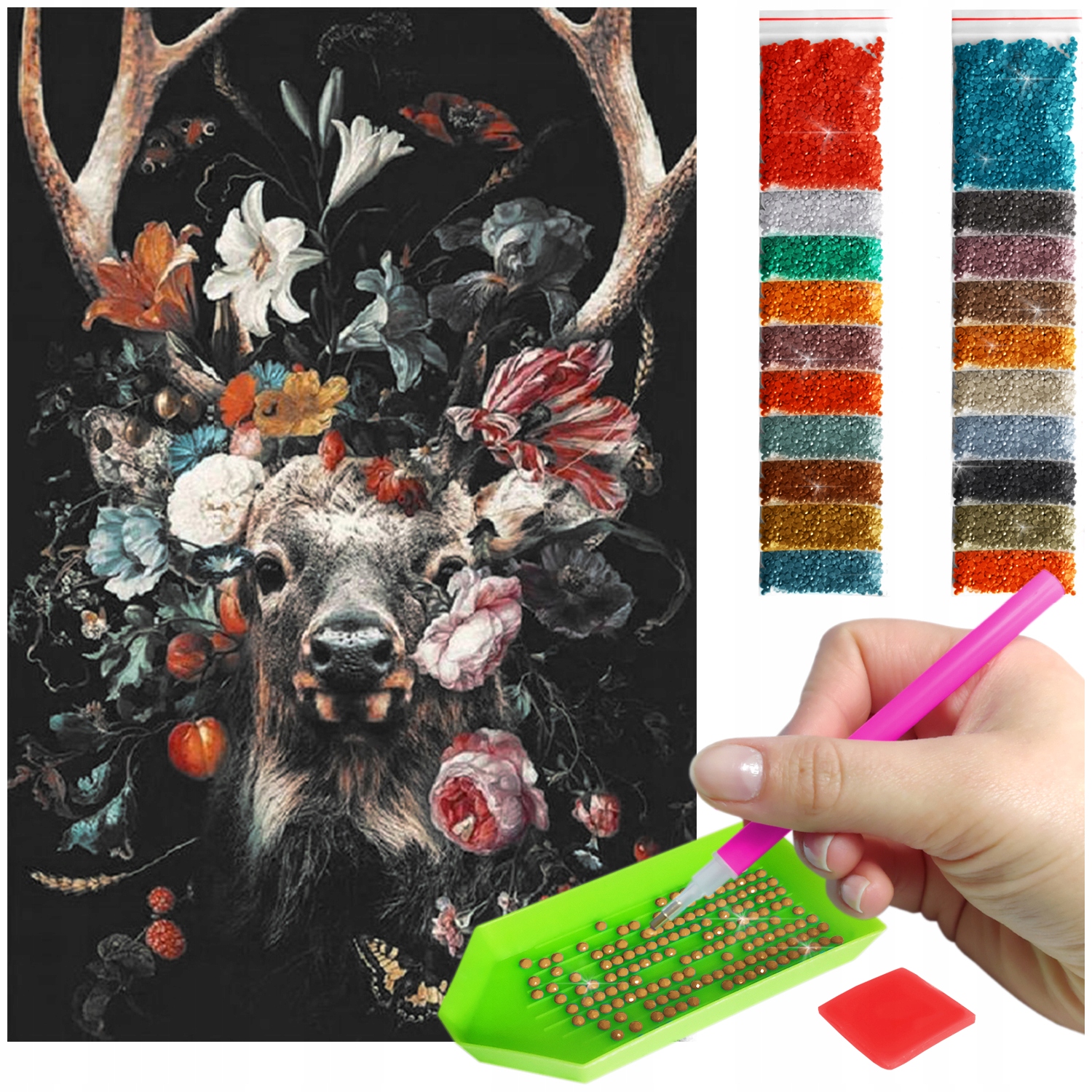 Haft Diamentový Velký 60x40cm Diamond Painting Mozaika Diamentové Příslušenství