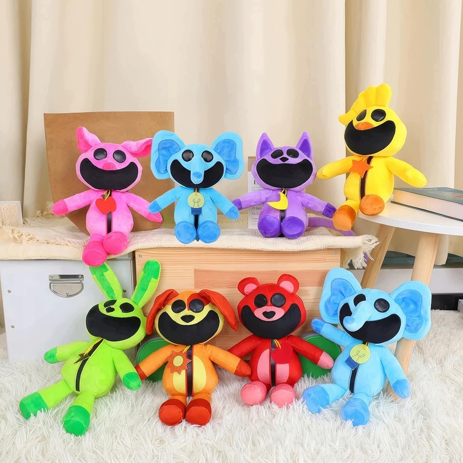 Zestaw 8 maskotek Smiling Critters RegMag 30 cm – Zawartość zestawu