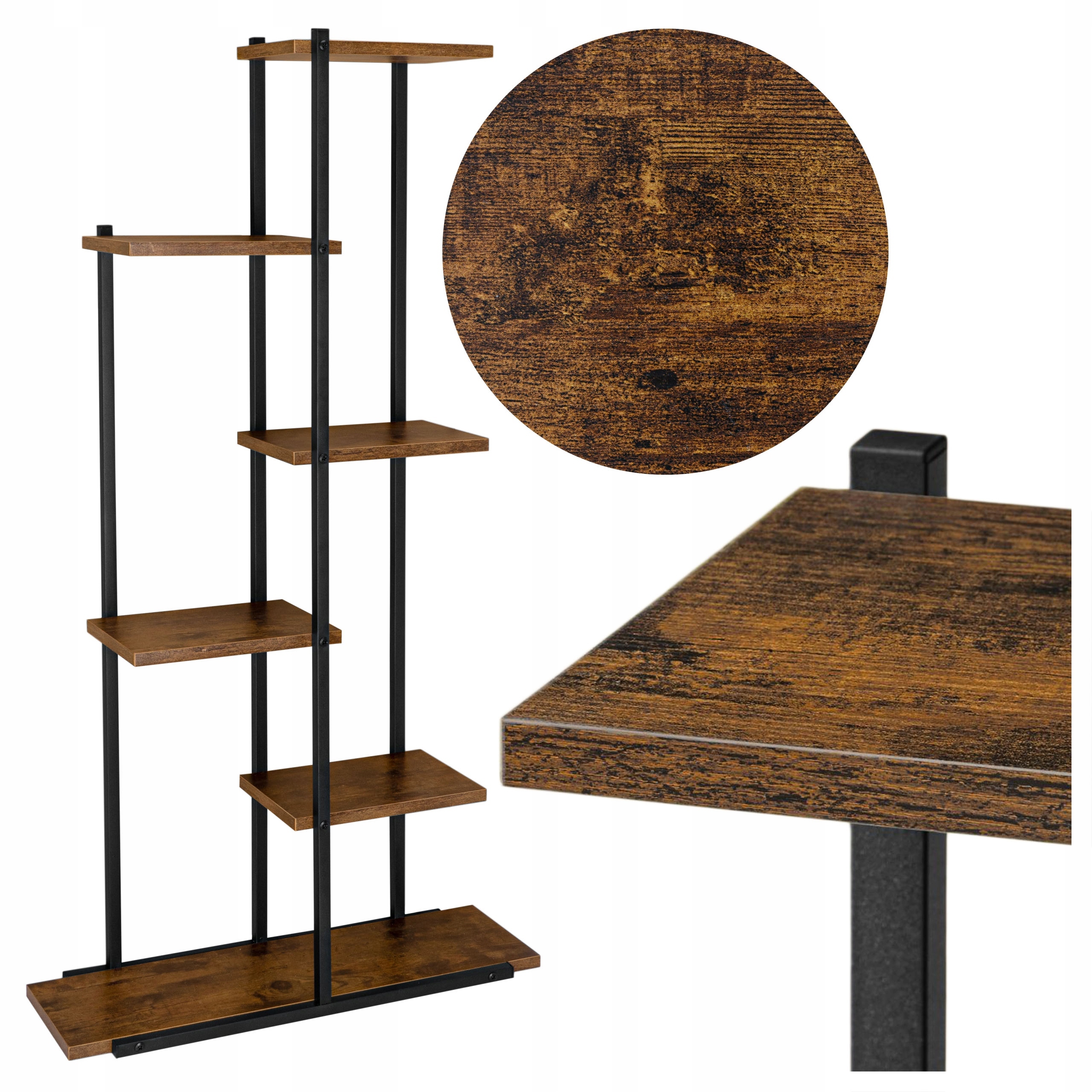 ЦВЕТОЧНАЯ КЛУМБА МЕТАЛЛИЧЕСКАЯ СТОЯЩАЯ СТОЙКА ЛОФТ ЦВЕТОЧНЫЕ ПОЛКИ ДУБ ДЕРЕВЕНСКИЙ ВЫСОКИЙ