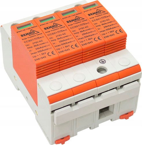 OGRANICZNIK PRZEPIĘĆ 4P 25-50kA T1+T2 (B+C) BEMKO Rodzaj ogranicznik przepięć