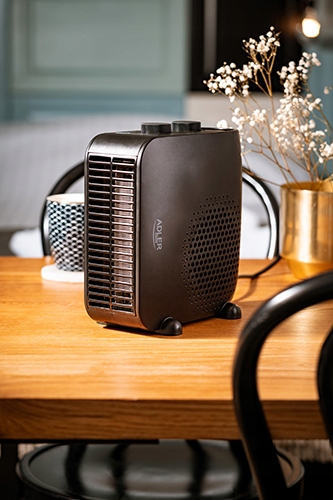Termowentylator AD 7725 Black 2000W 2 Poziomy Mocy + Termostat