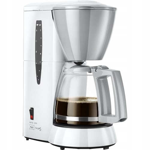 MELITTA Ekspres Do Kawy Z Filtrami 5 Filiżanek Szklany Dzbanek Biały — miniatura 2