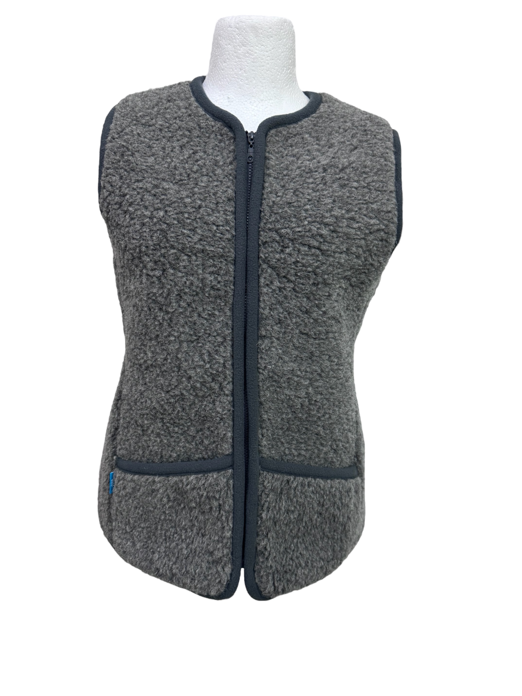 Kamizelka Damska Wełna 100% Merynos R 40 Popielo