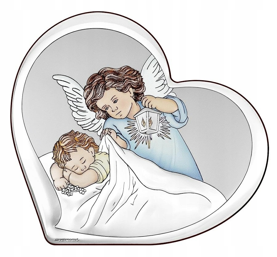 Stříbrný obrázek andílek, barva Gravírování Bonus! 6448/1COL