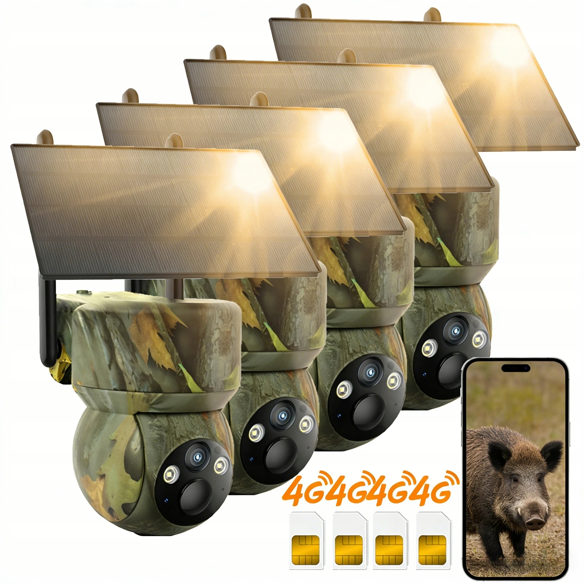 Mobilní kamera 4G Lte pro pozorování divoké zvěře s funkcí nočního vidění