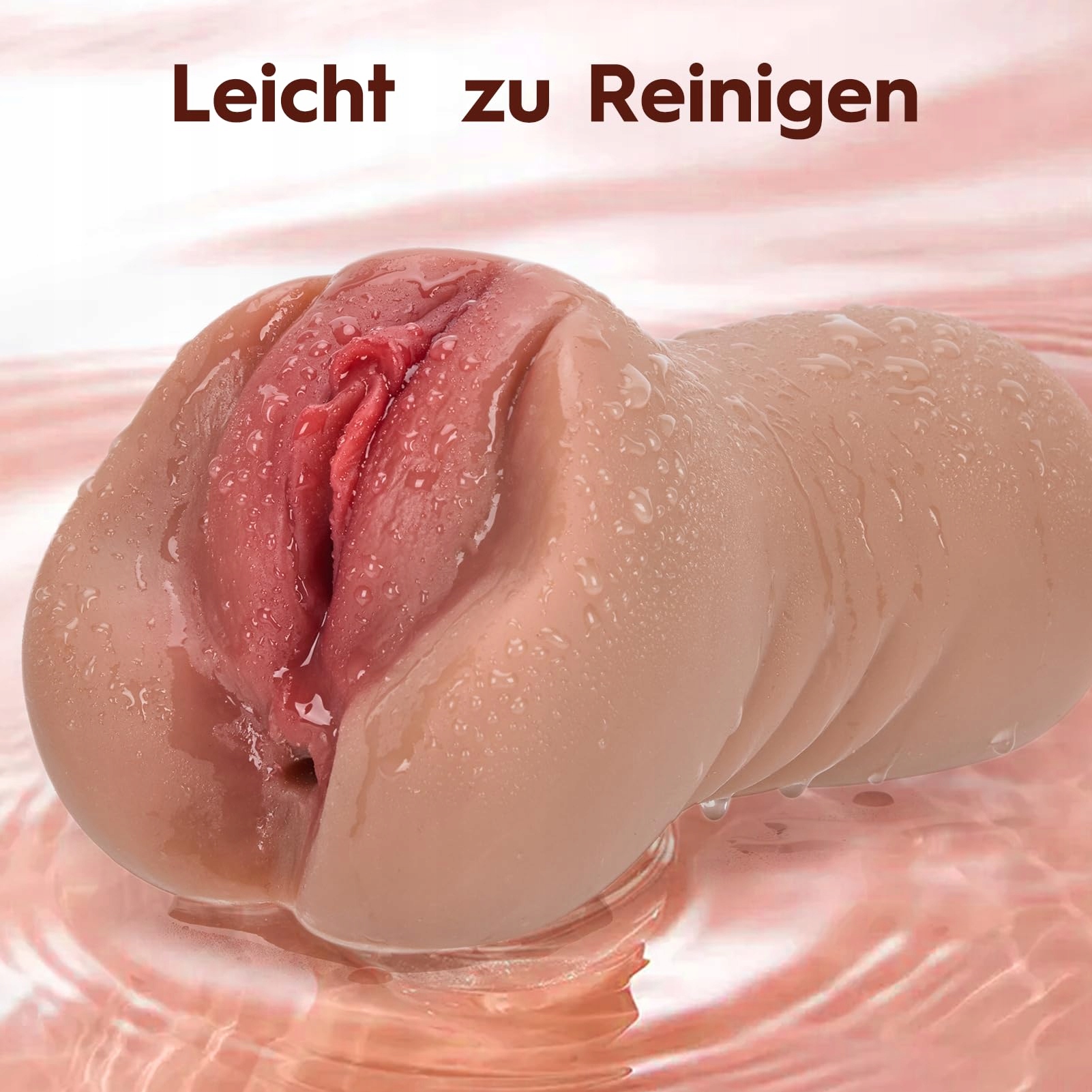 POCKET PUSSY 2w1 Masturbator Dla Mężczyzn 3D Vagina i Anal 650g Brązowy — miniatura 5