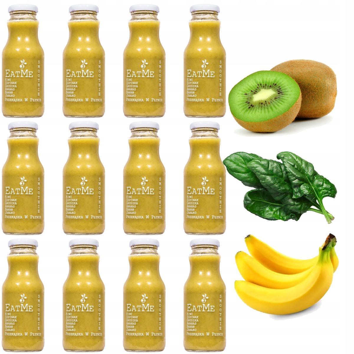 Levně Smoothie EatMe 250 ml Kiwi Špenát Banán