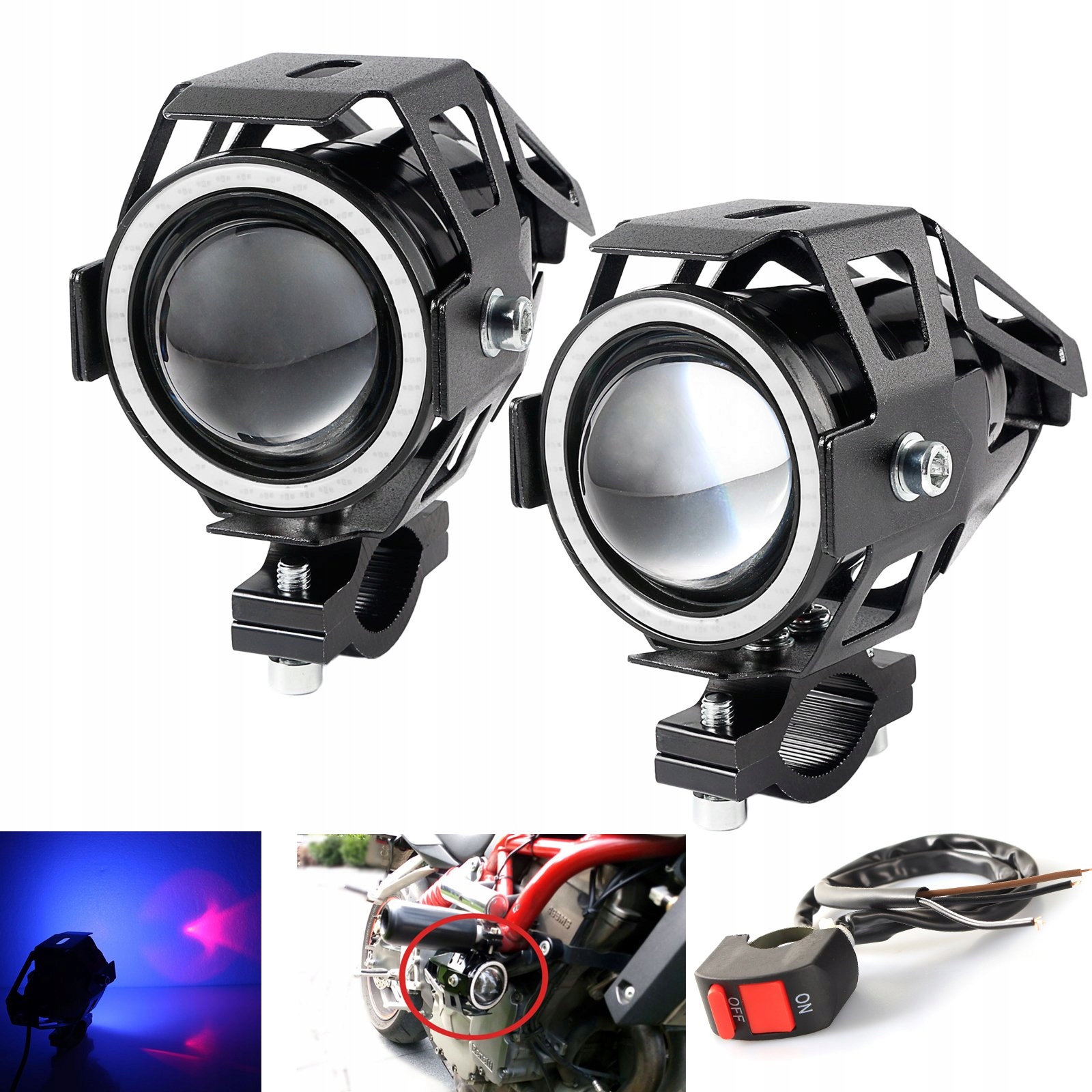 Halogeny motocyklowe RING LED reflektory U7 EAN (GTIN) 0702602917044