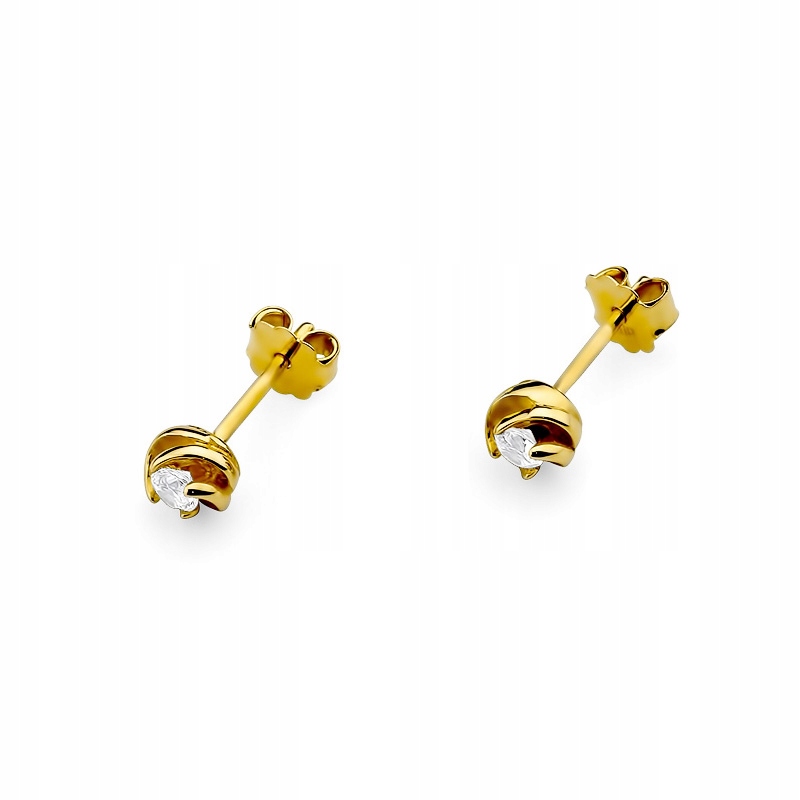 

Złote Kolczyki 585 Brylanty 0,16 ct - Klasyczne