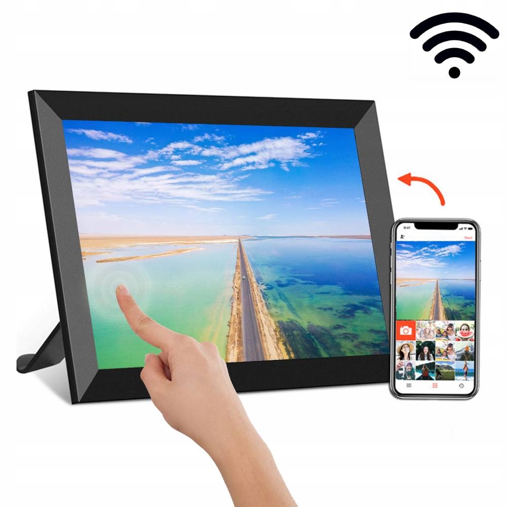 Rámeček Digitální Na Fotografie Wi-Fi 10,1" Ips Dotykový Fotorámeček