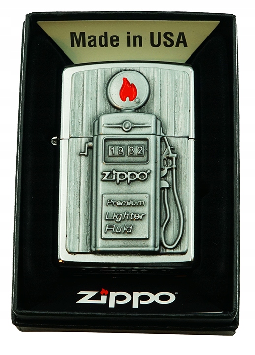 Zestaw ZIPPO Zapalniczka GAS PUMP EMBLEM prezentowy*nr1 Stan opakowania oryginalne