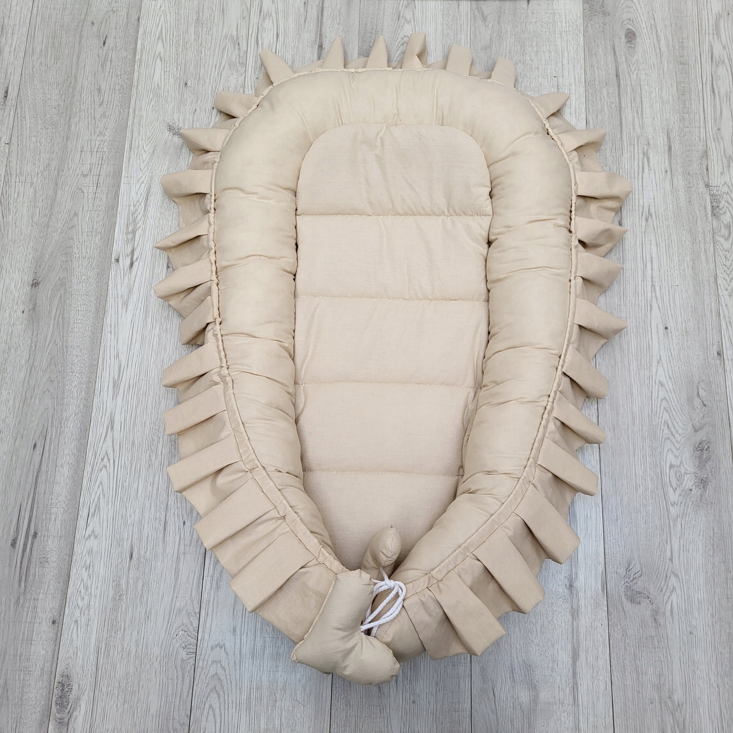 EDISA - Kokon niemowlęcy gniazdko falbanka 90x50 bawełna + materacyk Płeć chłopcy dziewczynki