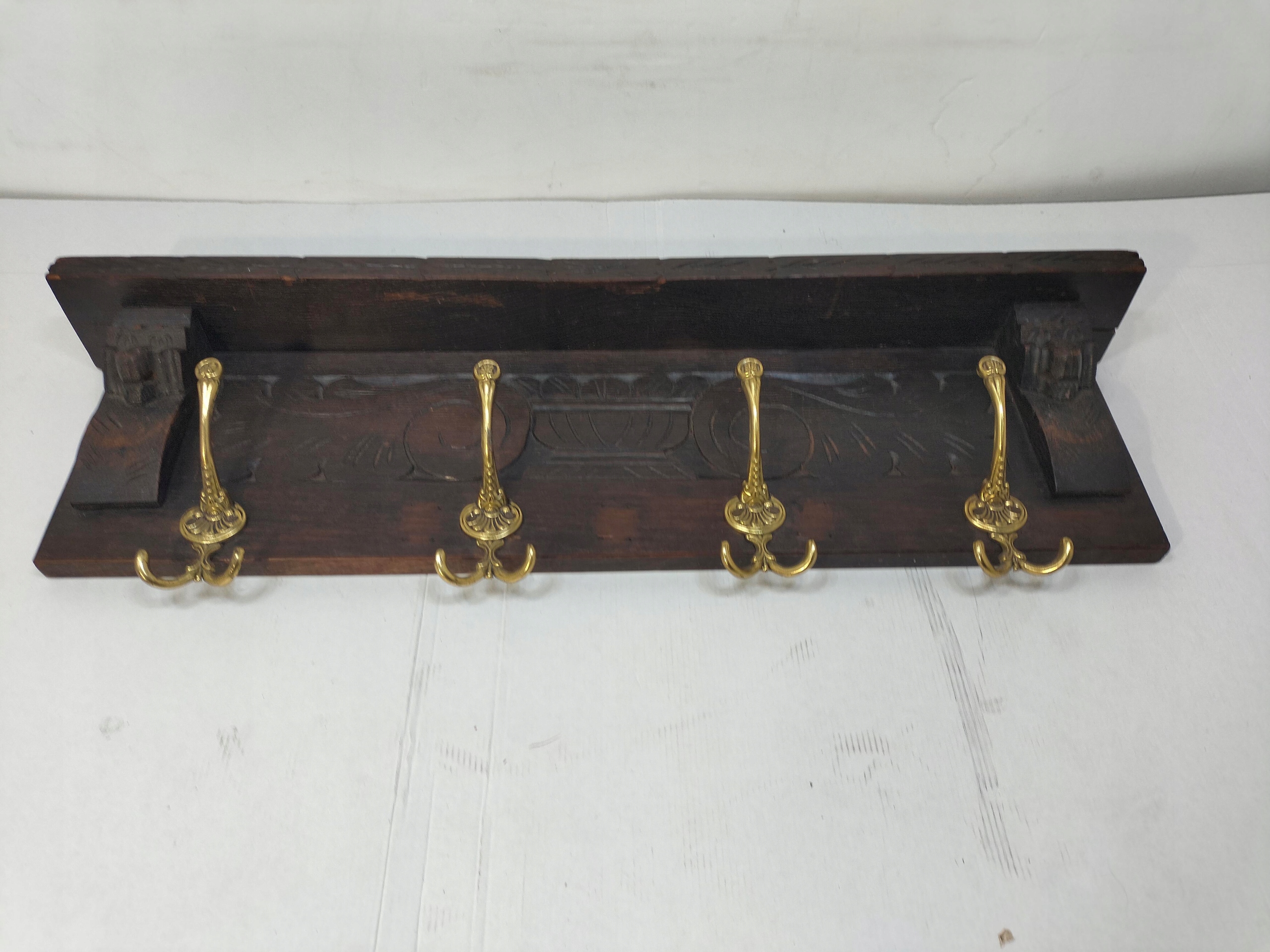 ВЕШАЛКА ДЕРЕВЯННАЯ ПОДВЕСНАЯ АНТИКВАРИАТ