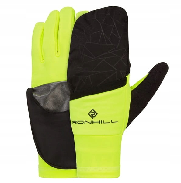 Rukavice Ronhill Wind Block Flip černé/neonové (Velikost: M)