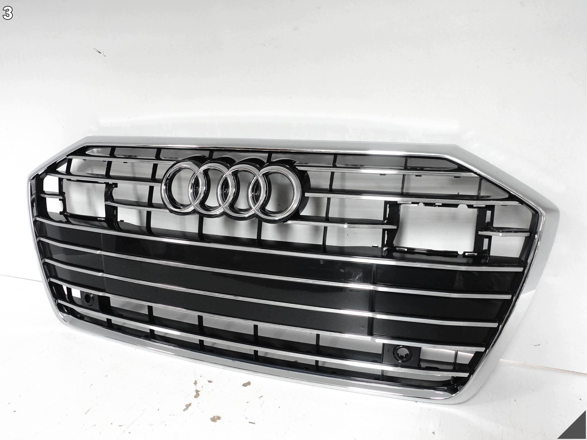 AUDI A6 S-LINE C8 4K0 18-23 grill grille grid intake W bumper front CHROM