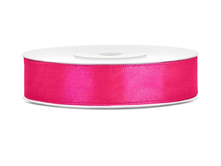 

Tasiemka Wstążka Satynowa ciemno różowa 12mm/25m