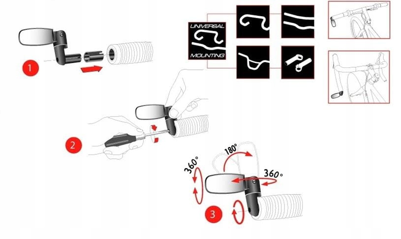 Lusterko rowerowe ZEFAL Spin nietłukące Kod producenta Inny