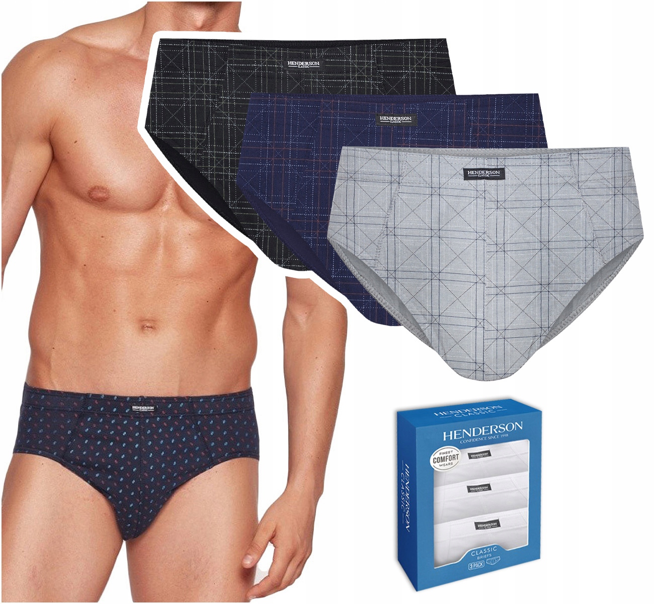 

28 Wzorów slipy męskie Henderson Classic 3 szt. XL