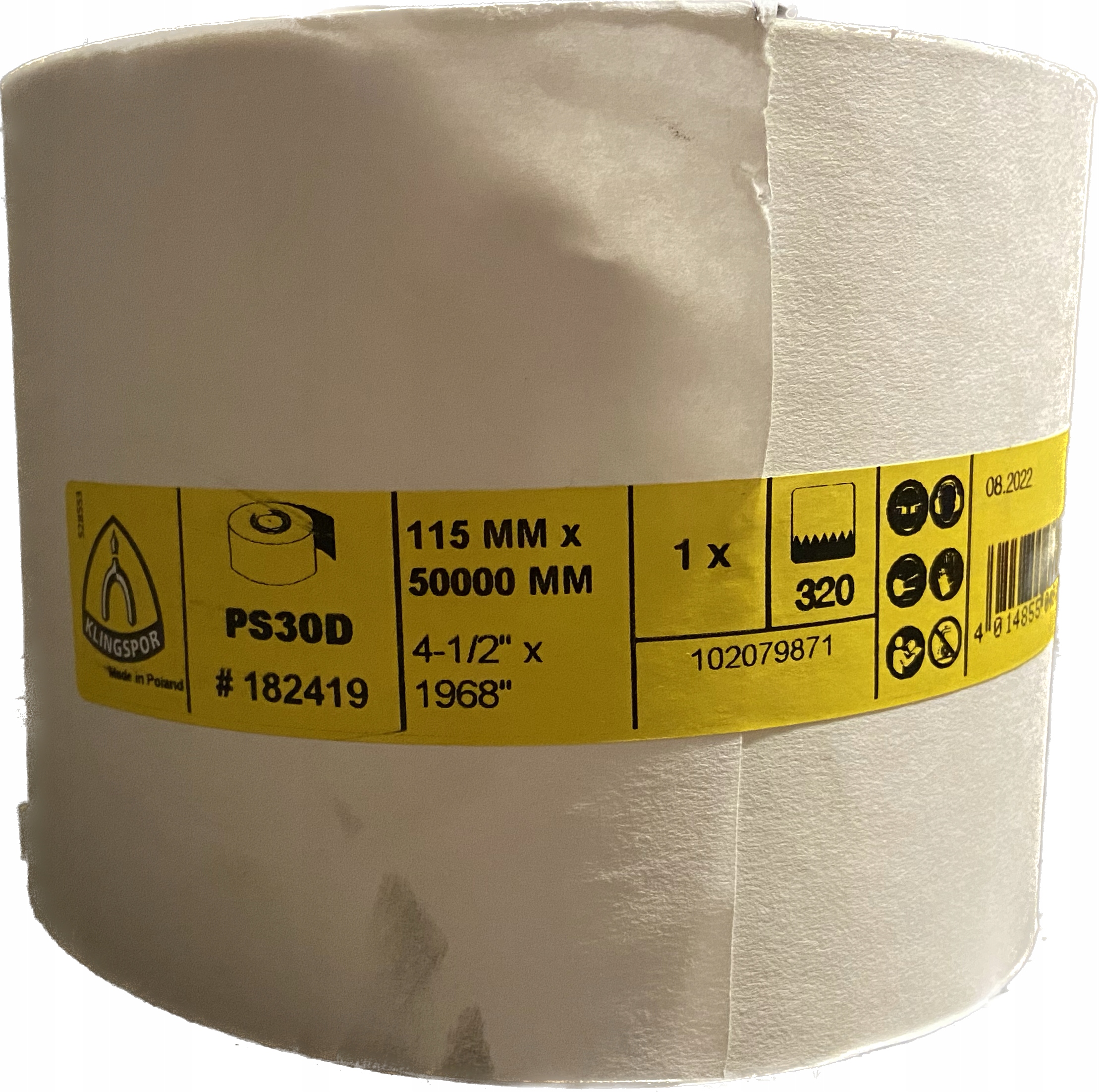 НАЖДАЧНАЯ БУМАГА РУЛОН 115 ММ X 50 М PS30D GR. 320