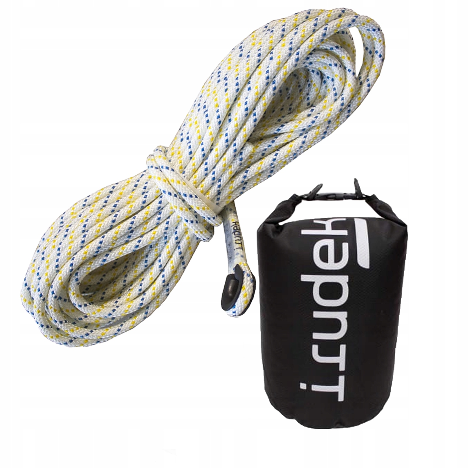 Zajišťovací sada Irudek Polostatické lano Bílá 10 m voděodolný vak