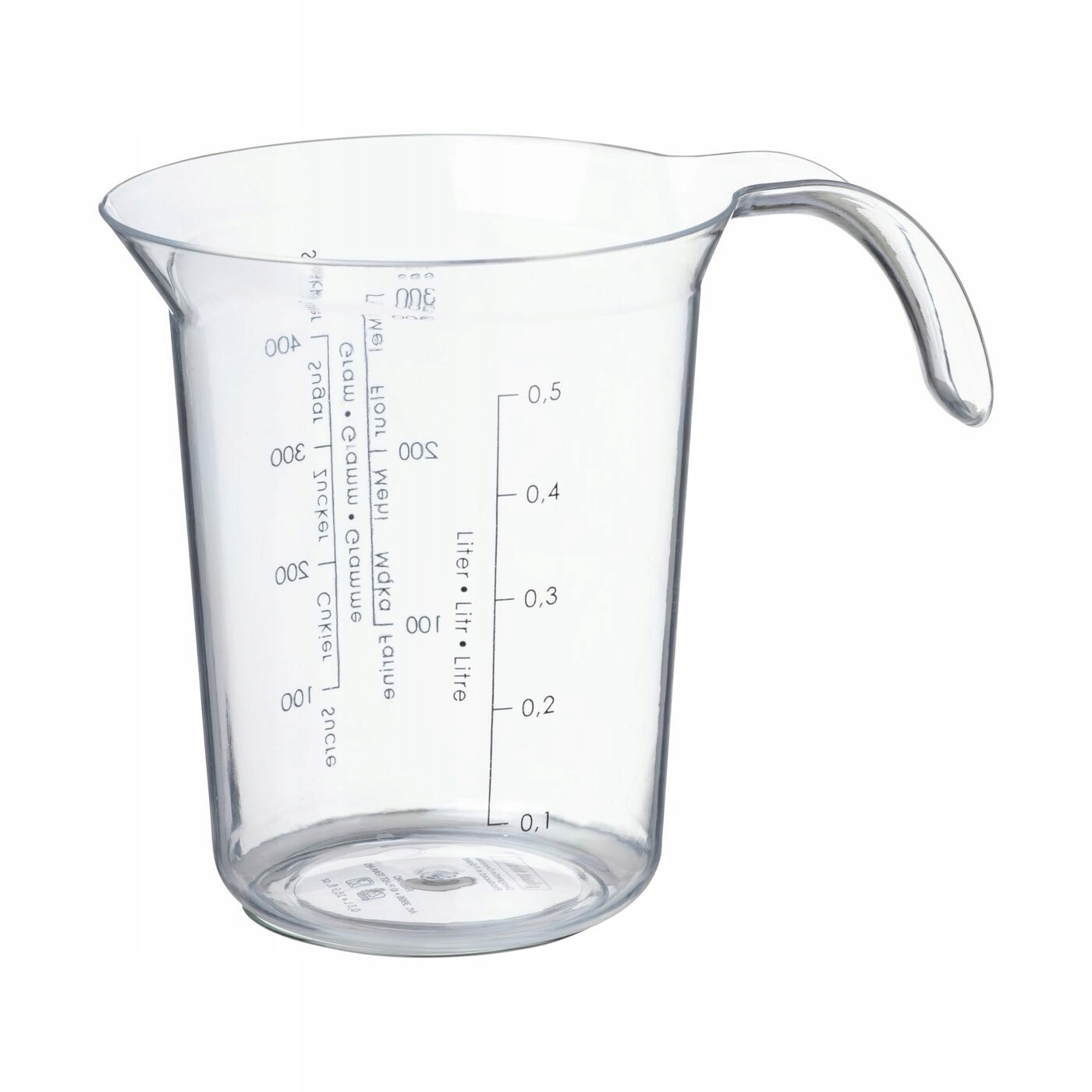 

Plastikowy Kubek Z Podziałką Miarka kuchenna 0,5L