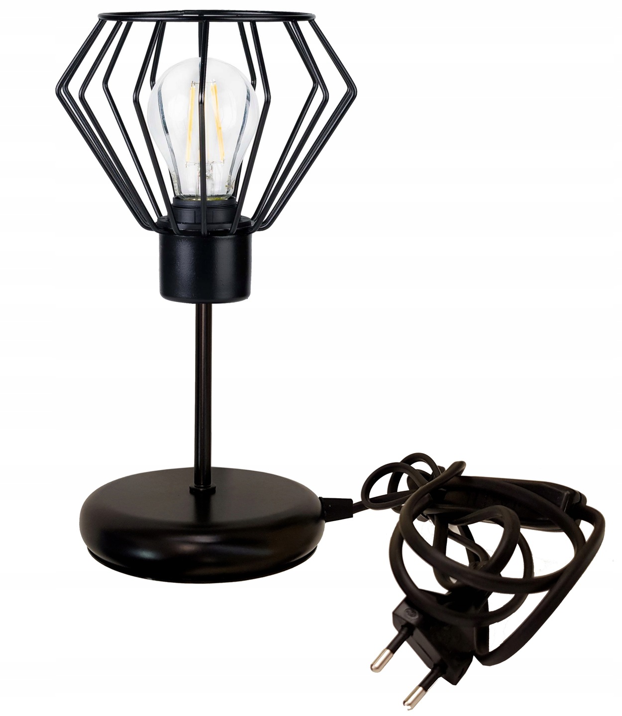 Lampka nocna Lampa stołowa loft na led E27 Drut