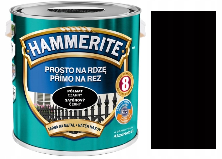 

Hammerite Prosto Na Rdze Półmat Czarny 2,5L