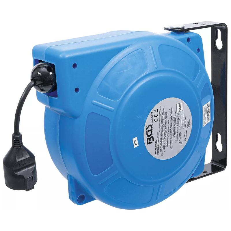 Automatický bubnový prodlužovací kabel 15 m, Bgs 3379