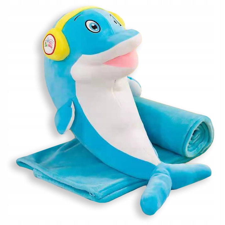 

Koc Maskotka 2 W 1 Poduszka Delfin