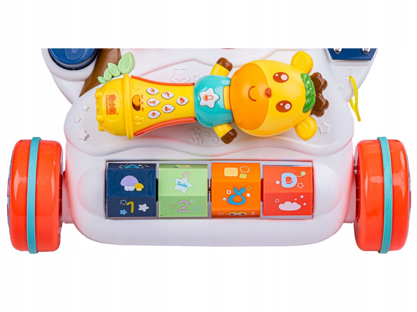 Edukacyjny Chodzik Jeździk Muzyczny, Pchacz Wiek dziecka 9 m +