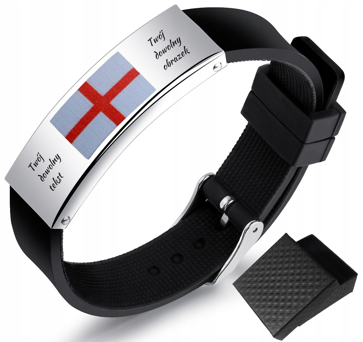 

Bransoletka z Flagą i Twoim Grawerem stal 316L
