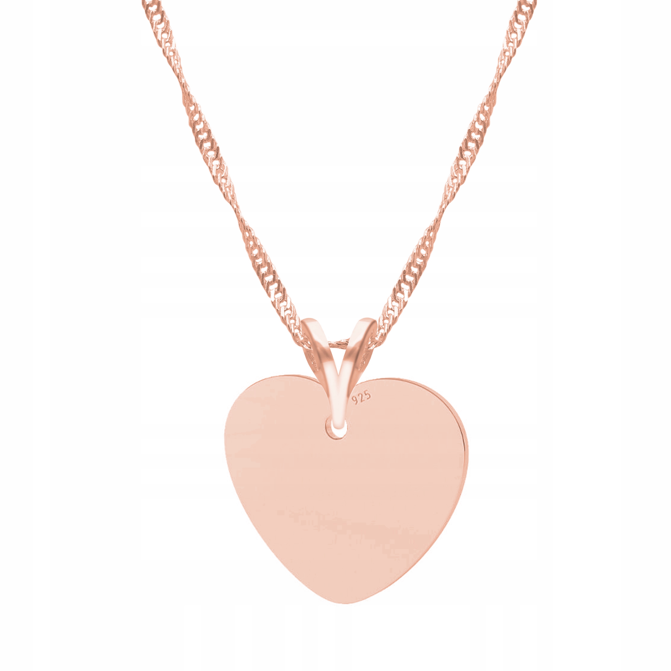 Řetízek zlatý náhrdelník 925 destička Srdce