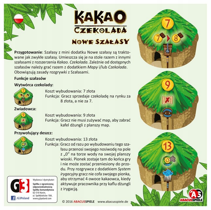 

G3 Kakao dodatek Nowe szałasy