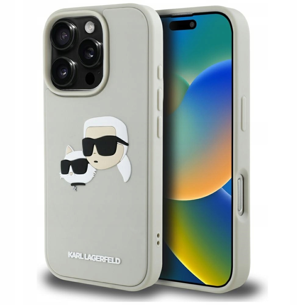 Pouzdro Karl Lagerfeld Pro Iphone 16 Pro Max Béžové 3D