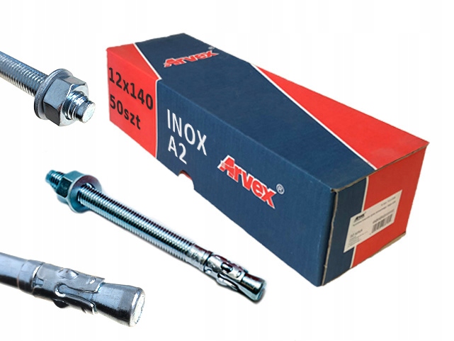 Kotva Inox 12x140 expresní kroužková nerezová ocel A2 Arvex 50 Ks