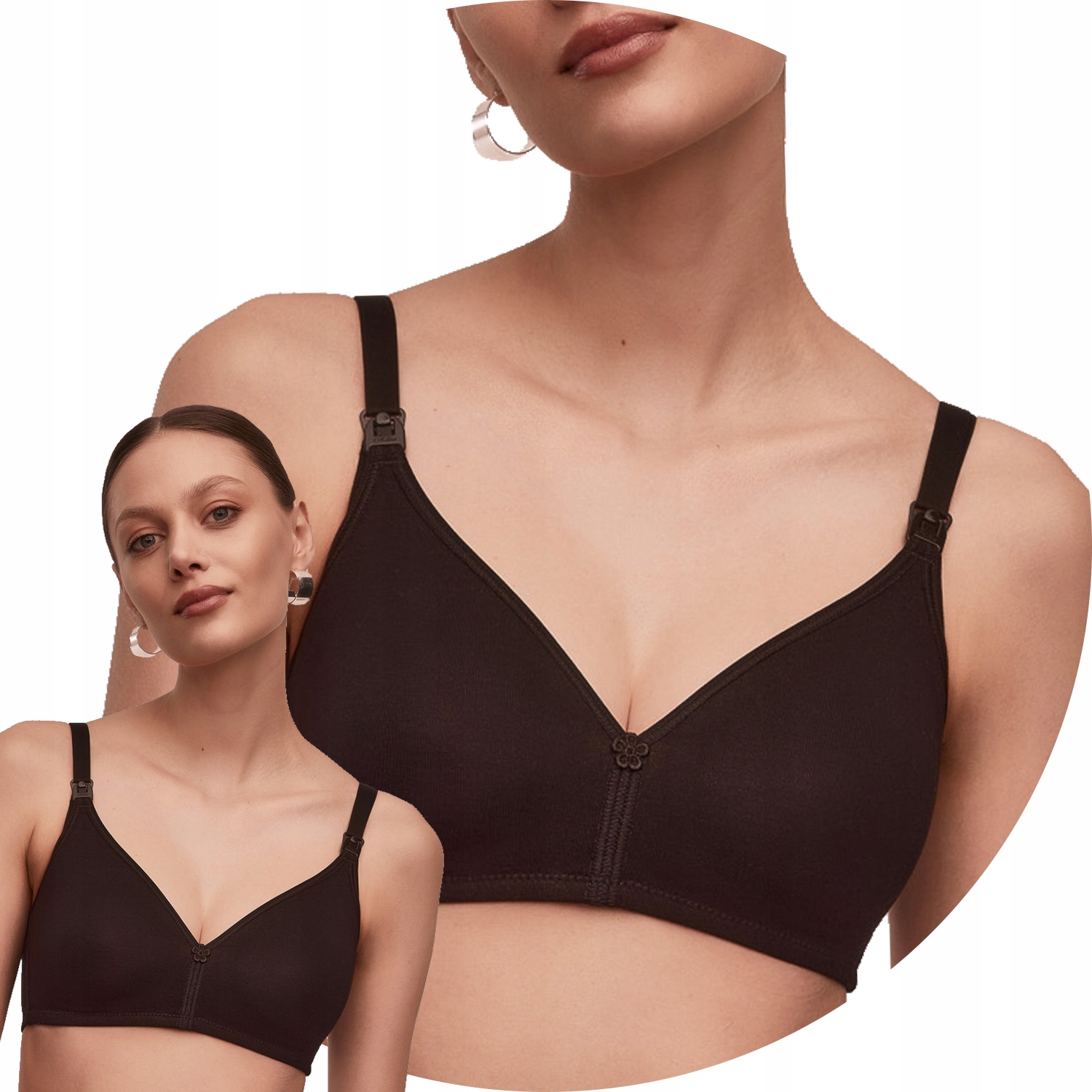 Biustonosz Alles Mama Easy czarny 80F