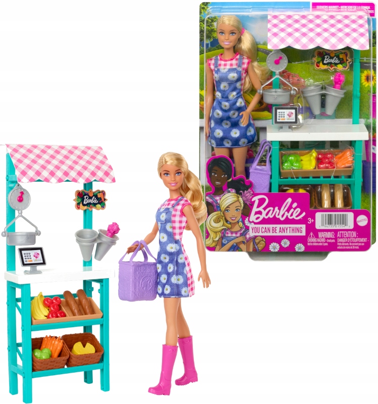 BARBIE WARZYWNIAK TARG FARMERSKI LALKA AKCESORIA