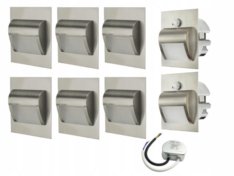 Sada schodišťových světel Halogen Led 8x senzory