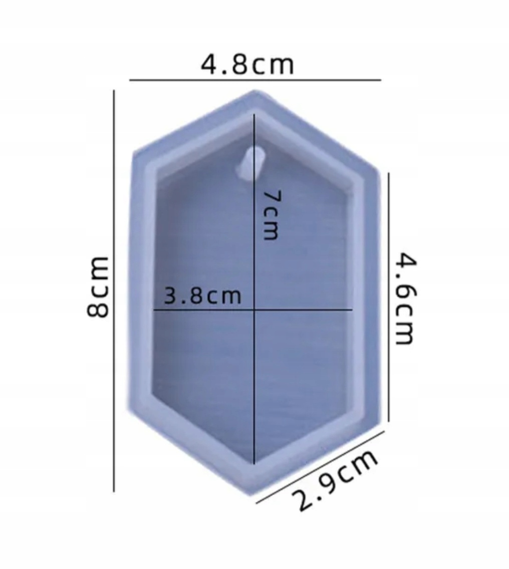 Forma silikonowa do żywicy - breloczek heksagon #5