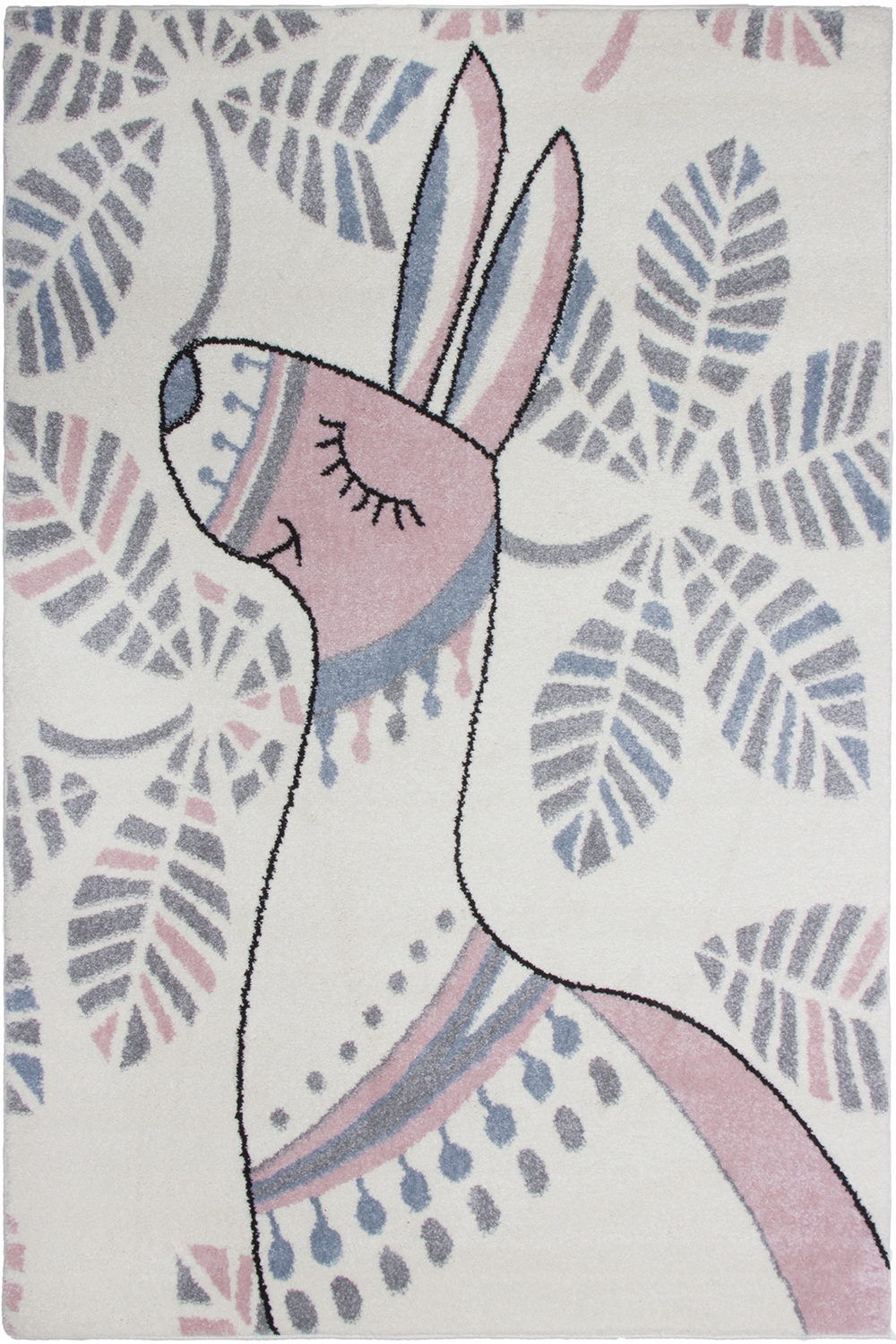 

Dywan Dla Dziewczynki 133x190 Bambino Lama Liście