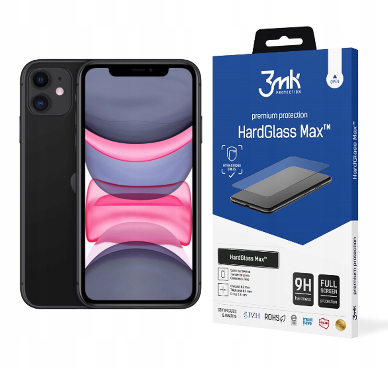 

3MK Hardglass Max do iPhone 11 6,1" Black