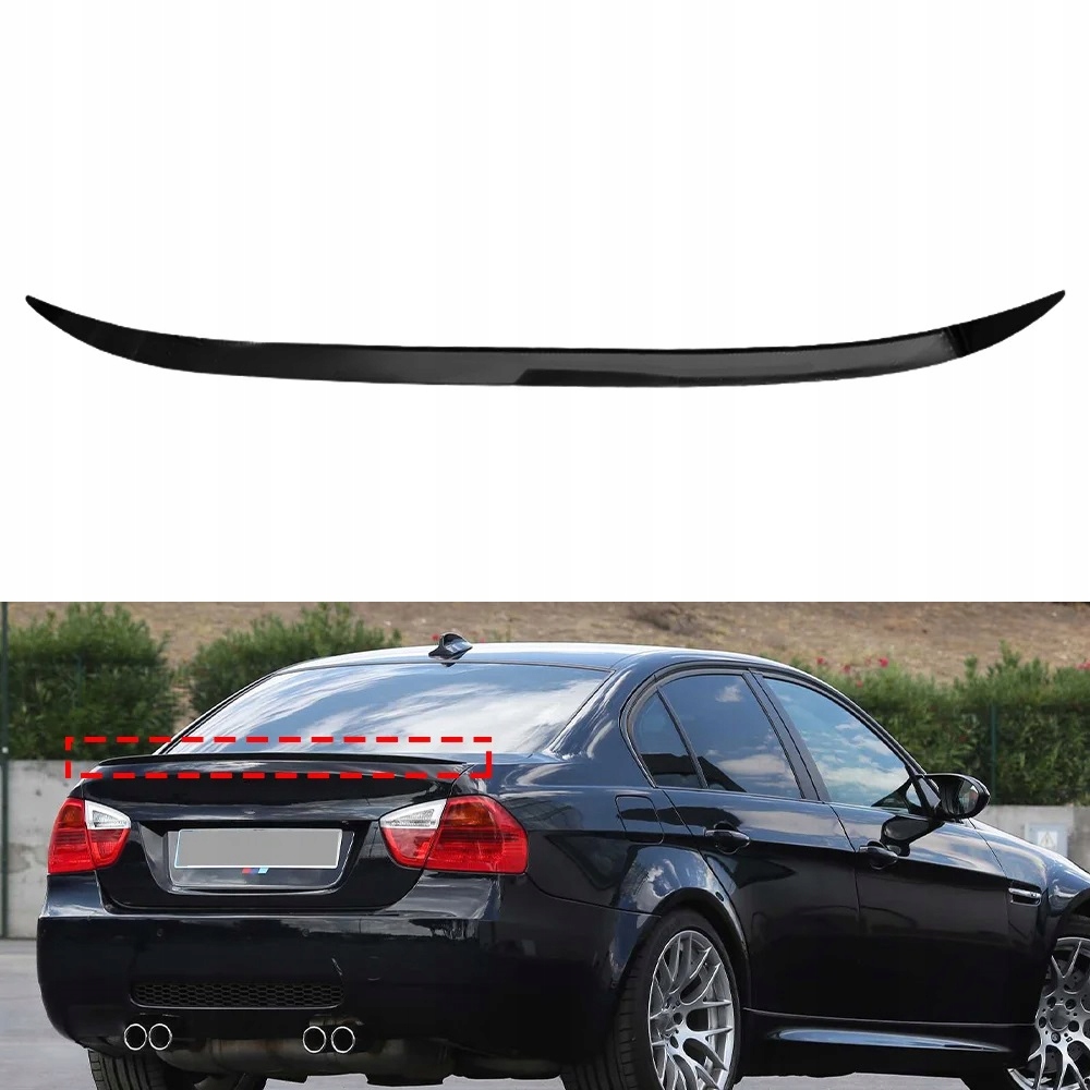 Letka Bmw e90 Spoiler řady 3 Černá Tuning Sedan 320d 320i 330i Duck Tail