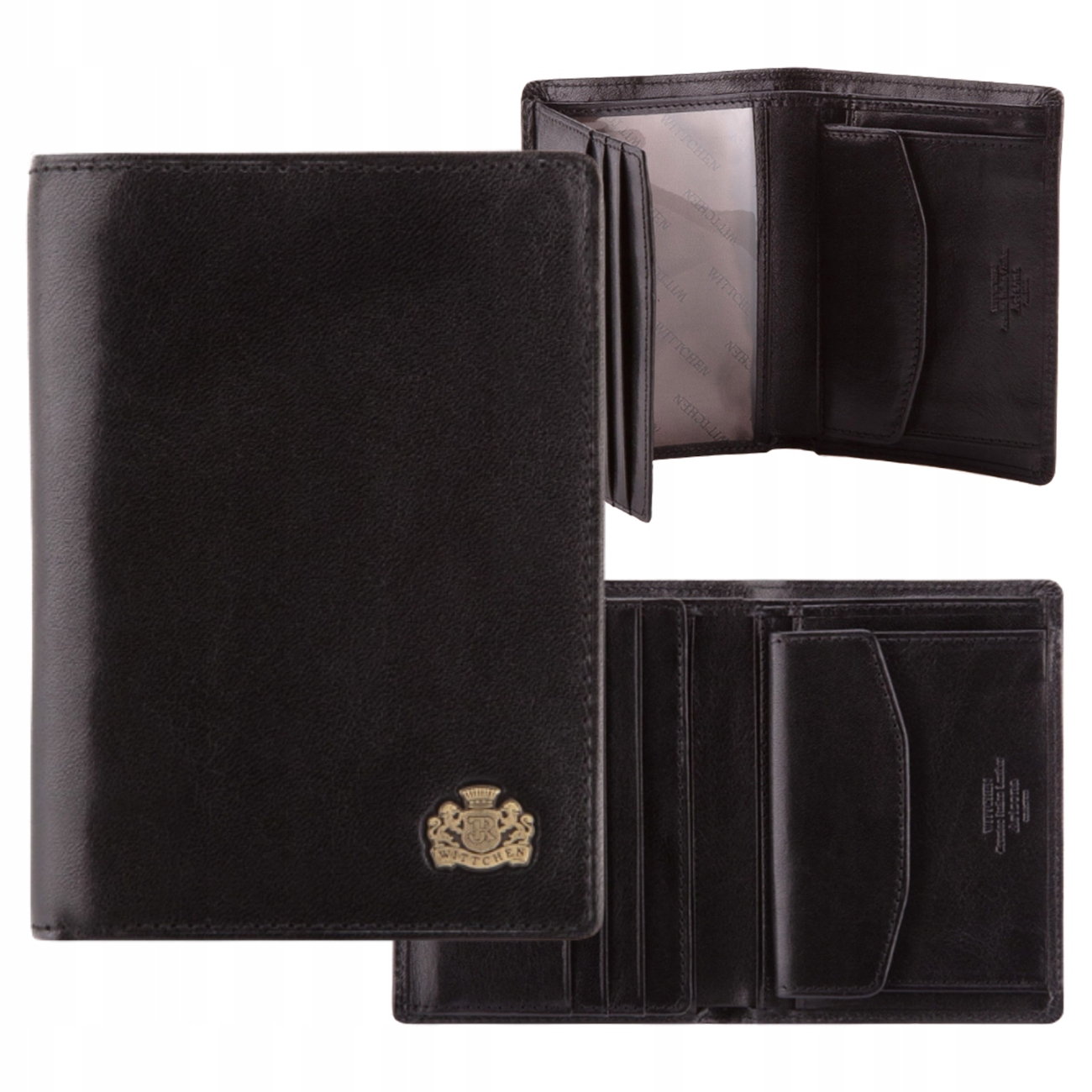 Černá kožená peněženka Wittchen 11-1-023-1 elegantní malá